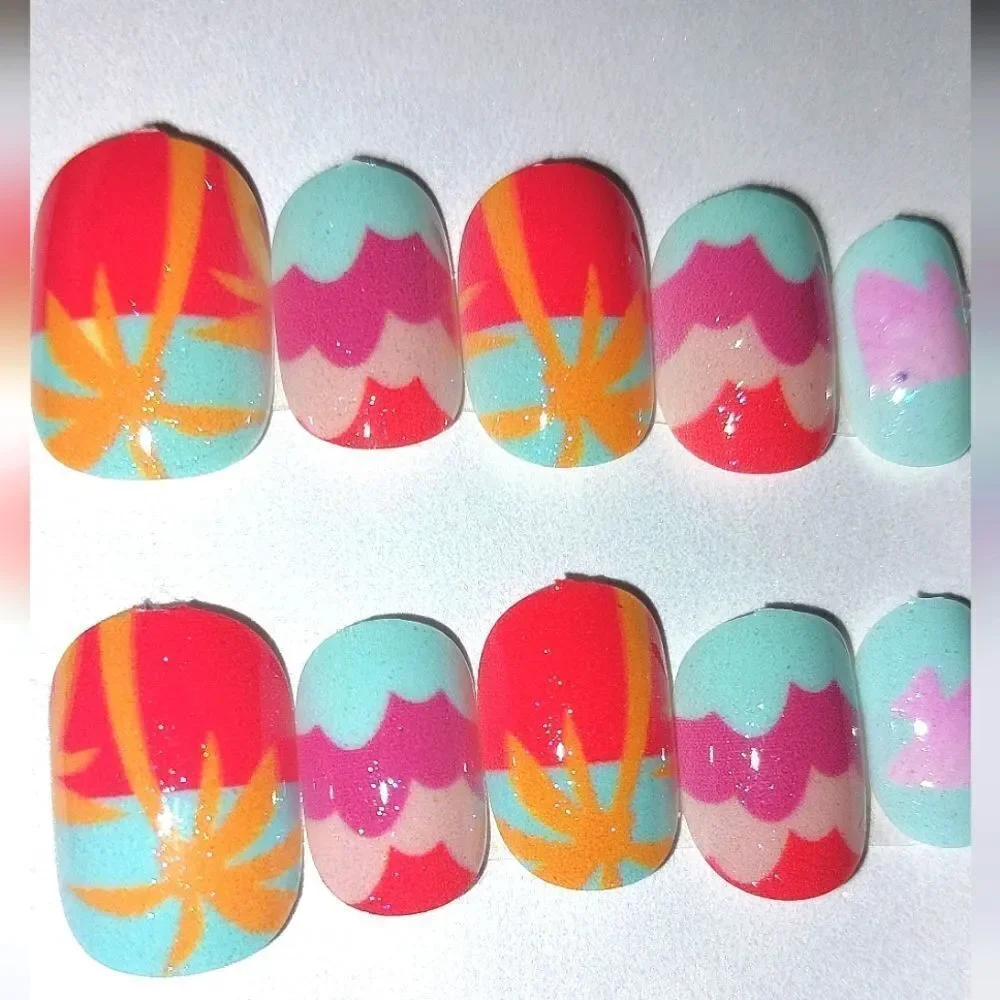 Kids custom 10pc  press on nails for girls and teens
